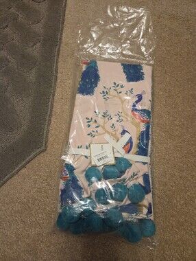 NWT Set Of 2 Paper Source Peacock Tea Towel